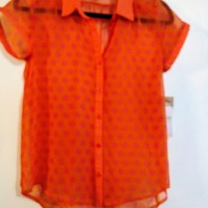 DownEast Basics Hot dots Top Orange, size S..(24)..